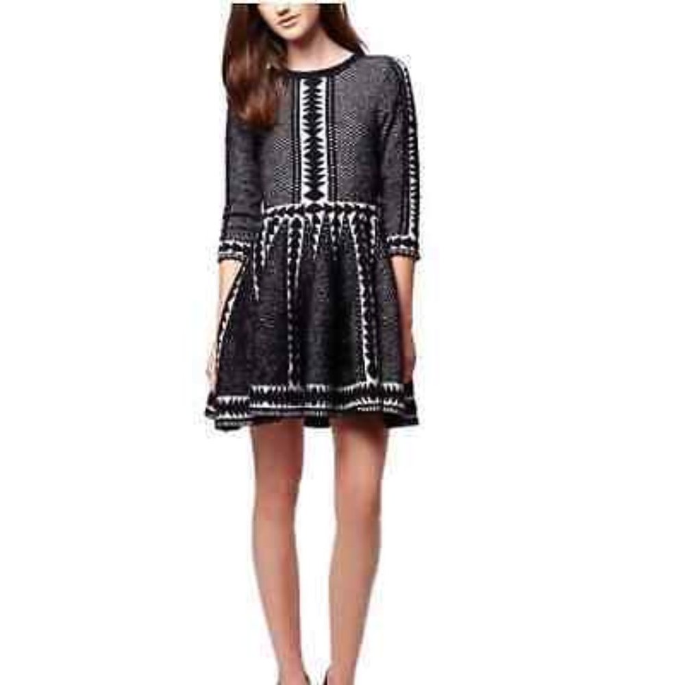 Topshop Premium Fit and Flare Sweater Dress Sz 0